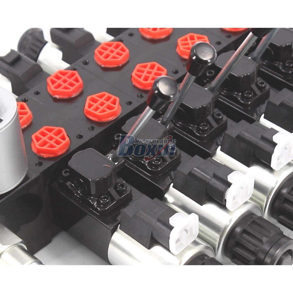 China Factory DCV56 Solenoid 5 Spool Sectional Directional Valve Supply detail image